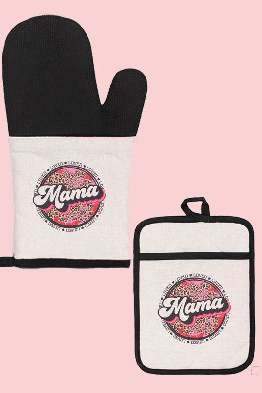 Valentine's Day Loved Mama Oven Mitt Glove